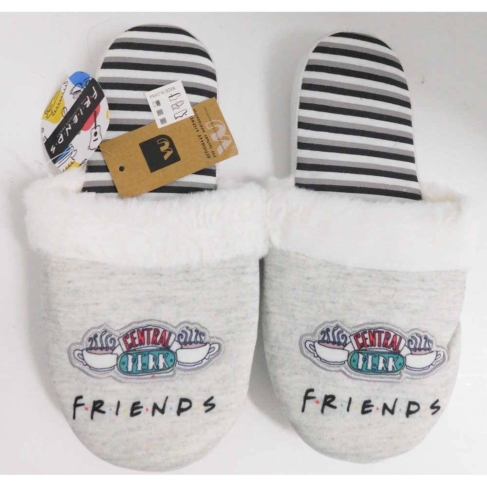 New Friends Womens/Ladies Central Perk‎ Slippers (NS6718) sz 7/8